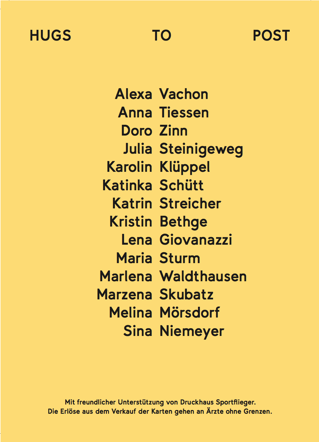 Bild 4: HUGS TO POST